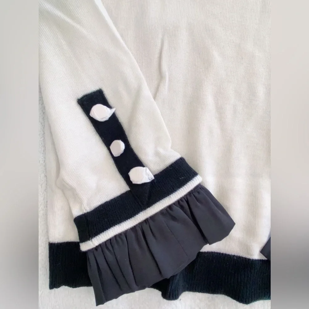 NWT $440 Alice and Olivia Justina Combo Sweater - Picture 8 of 8